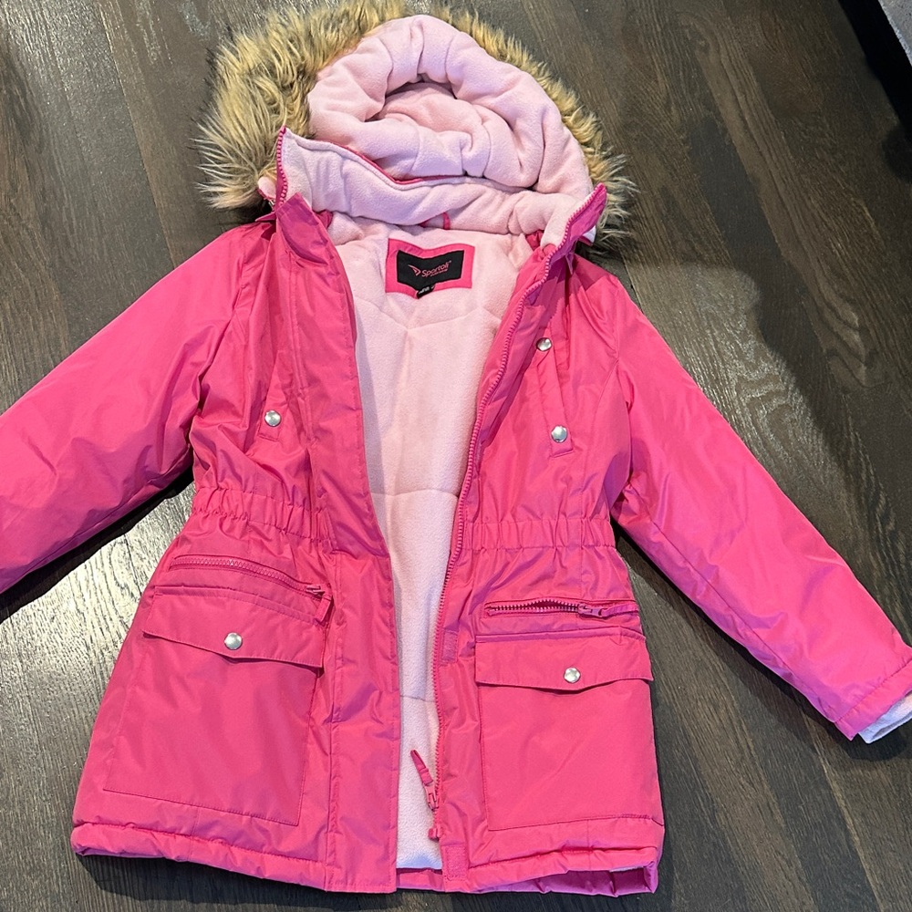 Sportoli Winter Coat. Pink Winter Coat Girls size 10-12